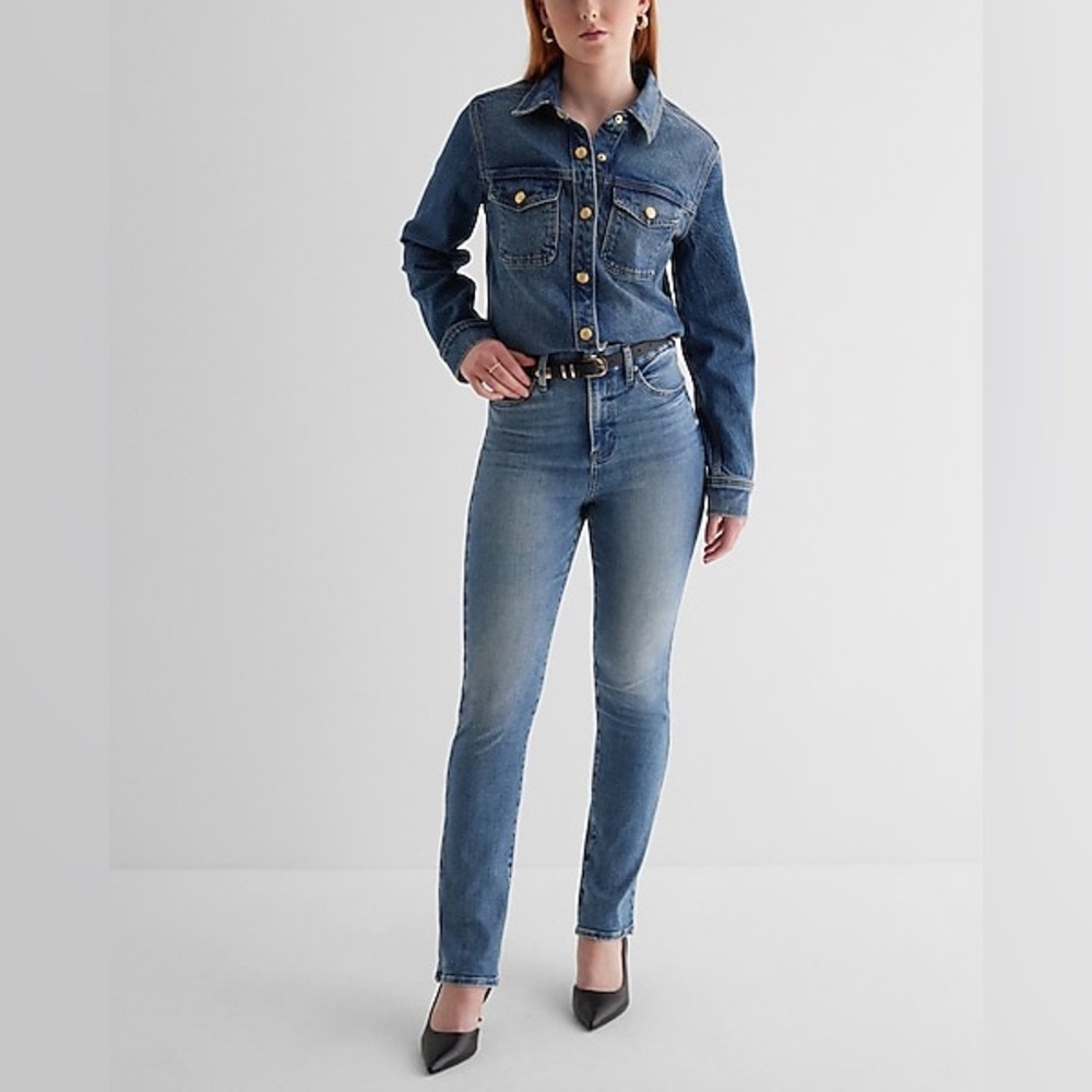 Express 90 Light Blue Women Jeans size S-2-4